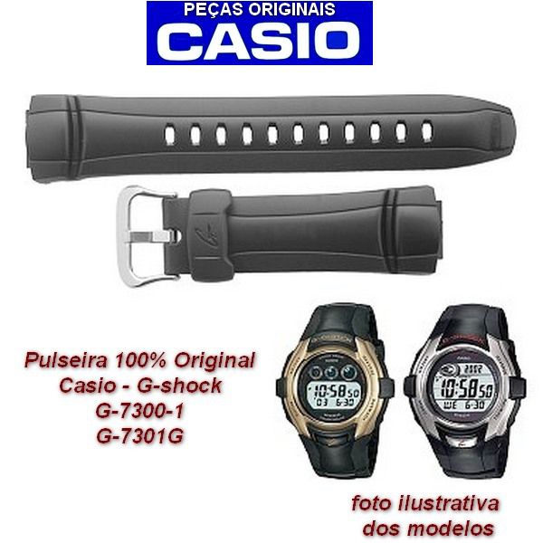 Pulseira Casio G-shock Resina Preta G-7300 G-7301- 100% Original   - E-Presentes