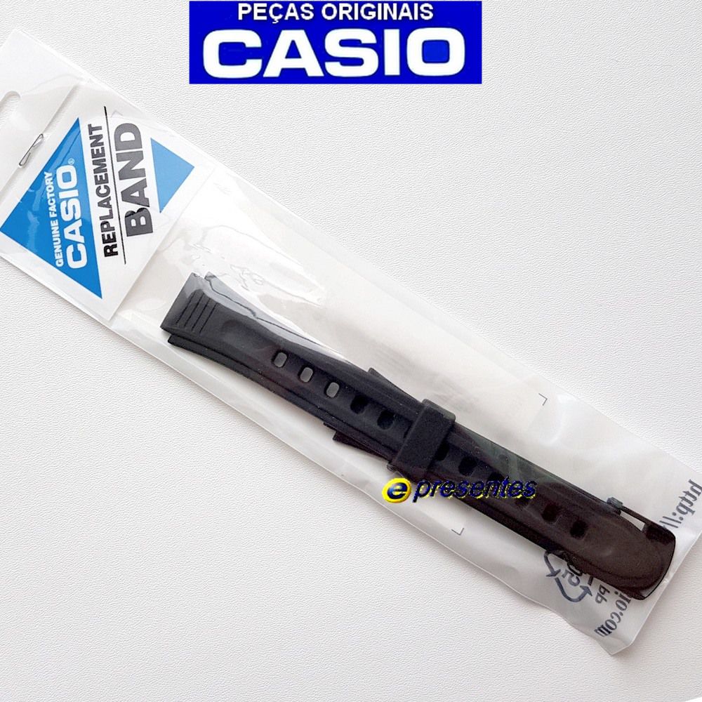 Pulseira Casio LW-201Resina Preta 100% Original    - E-Presentes