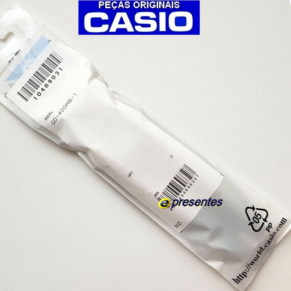 Pulseira GD-400-1B2, GD-400MB-1 Casio G-Shock Preto Fosco - Peça 100% Original - - E-Presentes