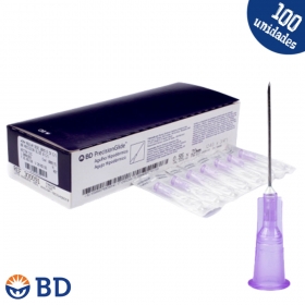 Agulha Hipodérmica 20x5,5 24G 3/4 - Púrpura - PrecisionGlide BD - 100un