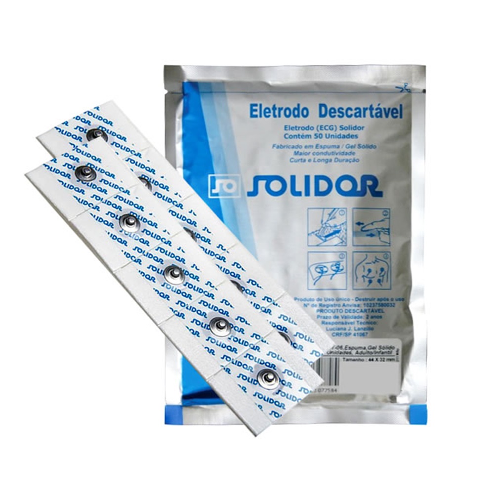 Eletrodo Ecg Adulto / Infantil - Caixa c/ 500 Unidades - Solidor