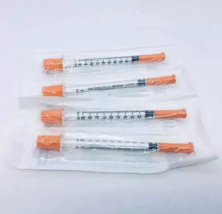 Kit 2un Seringa Insulina 1ml Descartável Agulha 8mmx0,30mm - 100un - Solidor