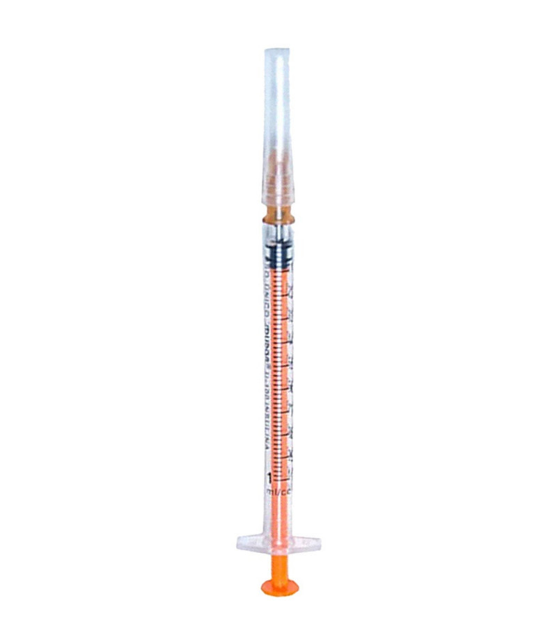 Kit 5un Seringa Insulina 1ml Resíduo Zero Agulha 13mmx0,45mm - 100un - Solidor
