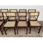 Conjunto 10 Cadeira Antiga Design Anos 50 Jacaranda Palhinha
