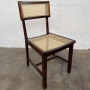 Conjunto 10 Cadeira Antiga Design Anos 50 Jacaranda Palhinha