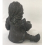 Magnifica Escultura Em Bronze Antiga Boneca Menina