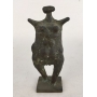 Francisco Stockinger Escultura Guerreira Em Bronze 16cm