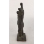 Francisco Stockinger Escultura Guerreira Em Bronze 16cm