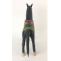 Antiga Escultura Cavalo Em Madeira