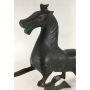 Antiga Escultura Cavalo Bronze Patinado