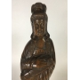 Antiga Escultura Chinesa Madeira Gueixa 46cm