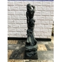 Antiga Escultura De Bronze Art Noveau Assinada 75cm