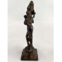Antiga Escultura Em Bronze Hindu Deusa Krishna