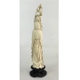 Antiga Escultura Marfim Monge 31cm Altura
