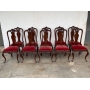 Conjunto 10 Cadeira Antiga Dom Jose Jacaranda Mineiro Veludo