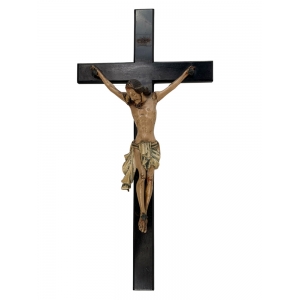 Antigo Cristo Crucifixo De Parede Em Madeira