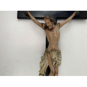 Antigo Cristo Crucifixo De Parede Em Madeira