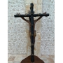 Antigo Crucifixo Cristo Madeira Sec XVIII Grande 105cm