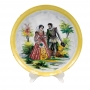 Antigo Prato Ceramica Portuguesa Pintado A Mao Imperio Brasileiro