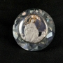 Arte Sacra Cristal Formato Diamante Com Placa Santa Nossa Senhora