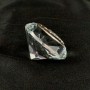 Arte Sacra Cristal Formato Diamante Com Placa Santa Nossa Senhora