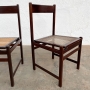 Conjunto 6 Cadeira Antiga Design Anos 60 Jacaranda Palhinha