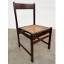 Conjunto 6 Cadeira Antiga Design Anos 60 Jacaranda Palhinha
