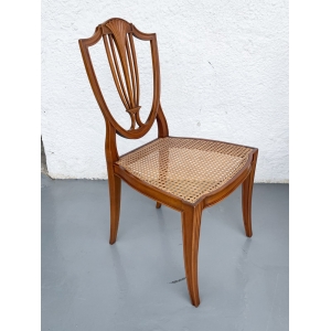 Conjunto 6 Cadeira Antiga Lira Ingles Madeira Nobre Palhinha