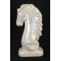Escultura Antiga Busto Cavalo Ceramica