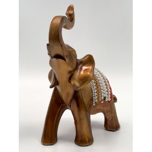 Escultura Elefante Em Resina Miçangas