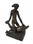 Escultura Em Bronze Antiga Assinada H Usai