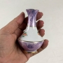Pequeno Vaso Decorativo Porcelana Roxo E Flores