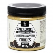 Pasta de Amendoim Amendomel 1Kg Choc Branco com Cookies