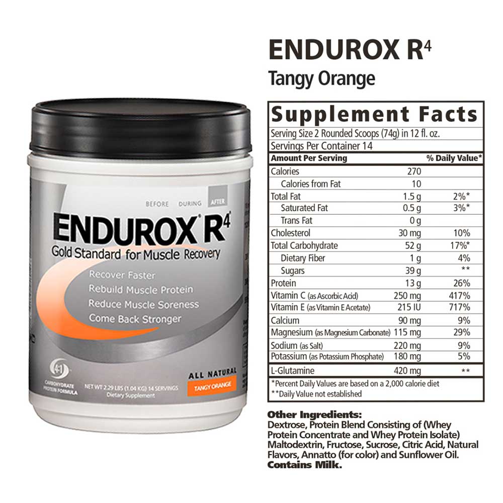 Endurox R4 Laranja 1kg Pacific Health e Squeeze  - KFit Nutrition