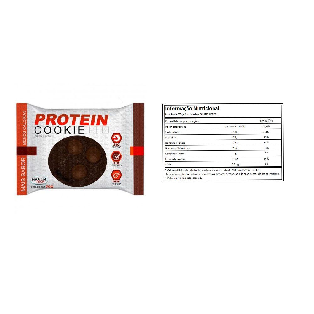 Protein Cookie 27G tradicional Coco 4 Un  Proteintech  - KFit Nutrition