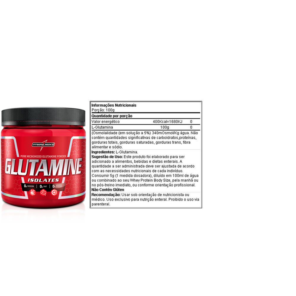 Glutamina 300g 2U Integral Medica  - KFit Nutrition