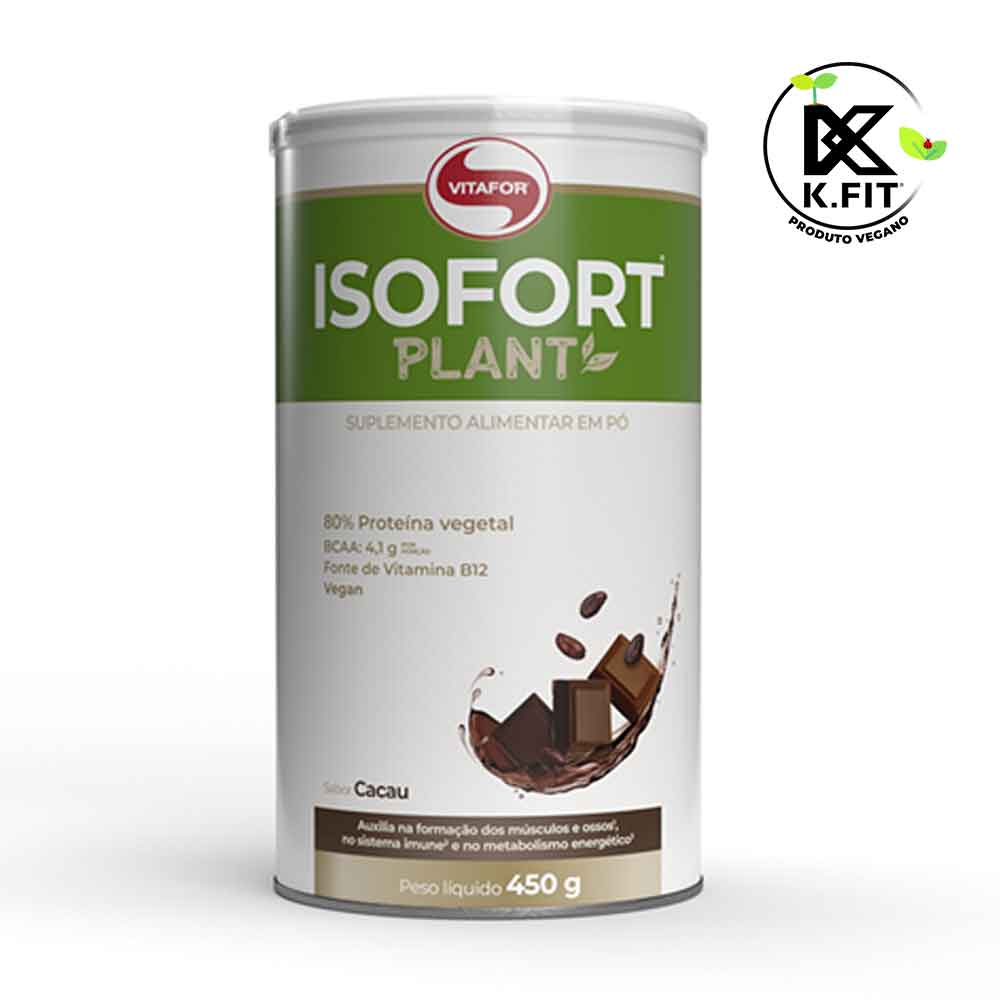 Proteína Vegetal Isofort Plant Cacau 450g - Vitafor  - KFit Nutrition