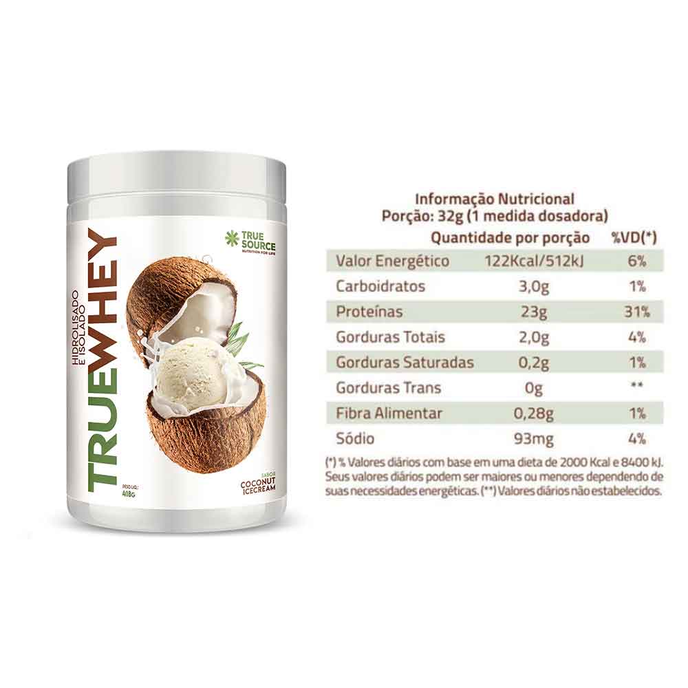 Whey Isolado True Whey Coco Ice Cream 418g - True Source - KFit Nutrition