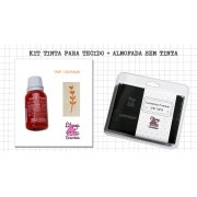 Kit de Tinta para tecido - Laranja + almofada sem tinta