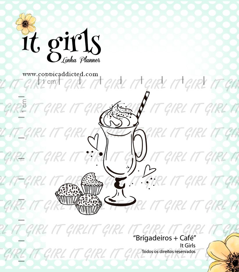 Carimbo It Girl Linha Planner - Brigadeiro + Café  - Lilipop carimbos