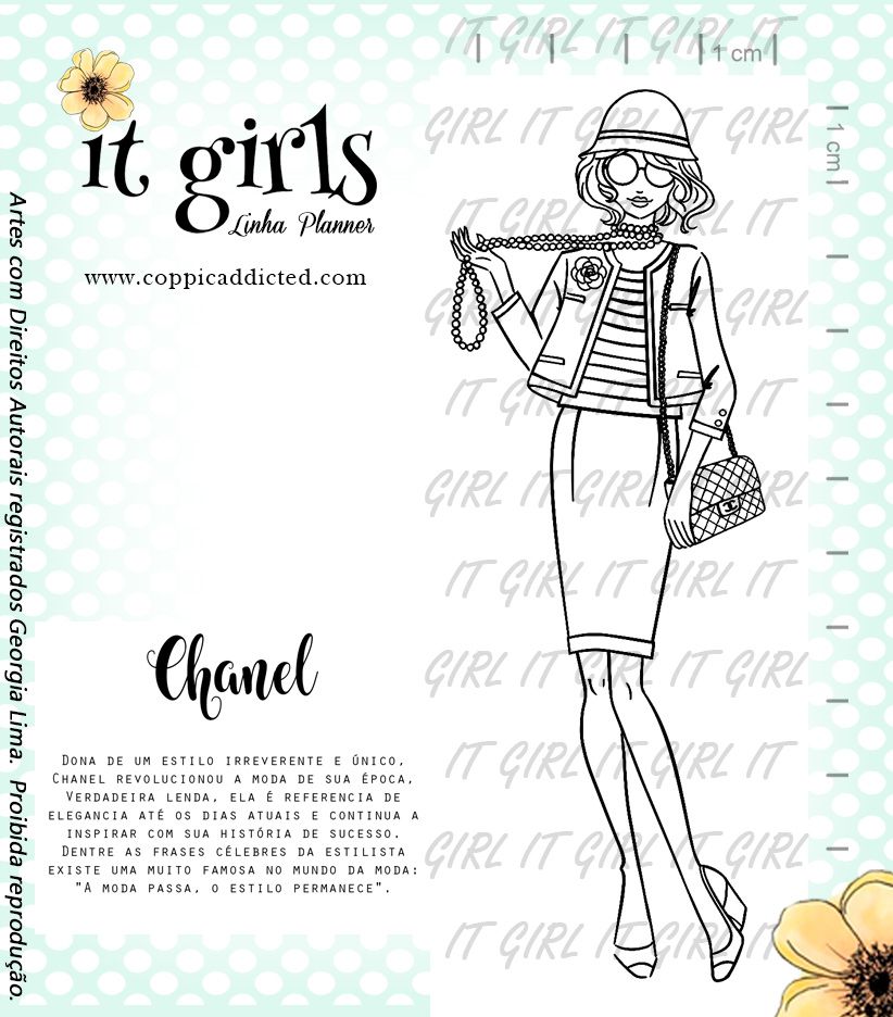 Carimbo It Girl Linha Planner - Chanel  - Lilipop carimbos