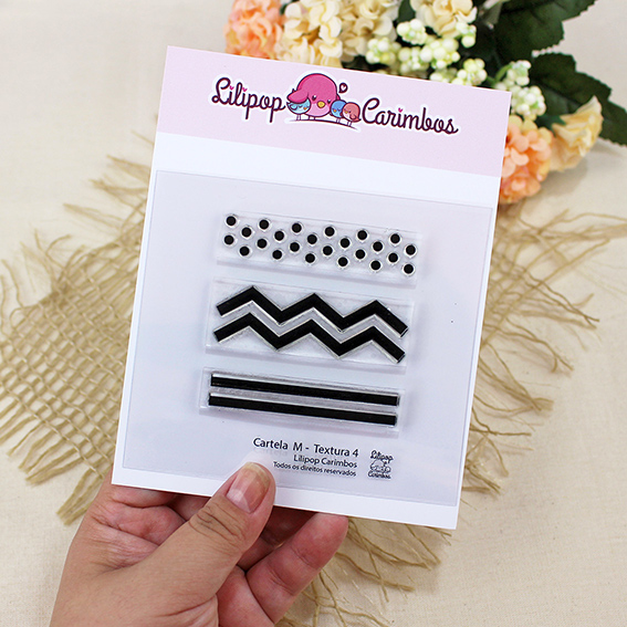 Cartela de Carimbos M - "Textura 4" - Lilipop Carimbos - Lilipop carimbos