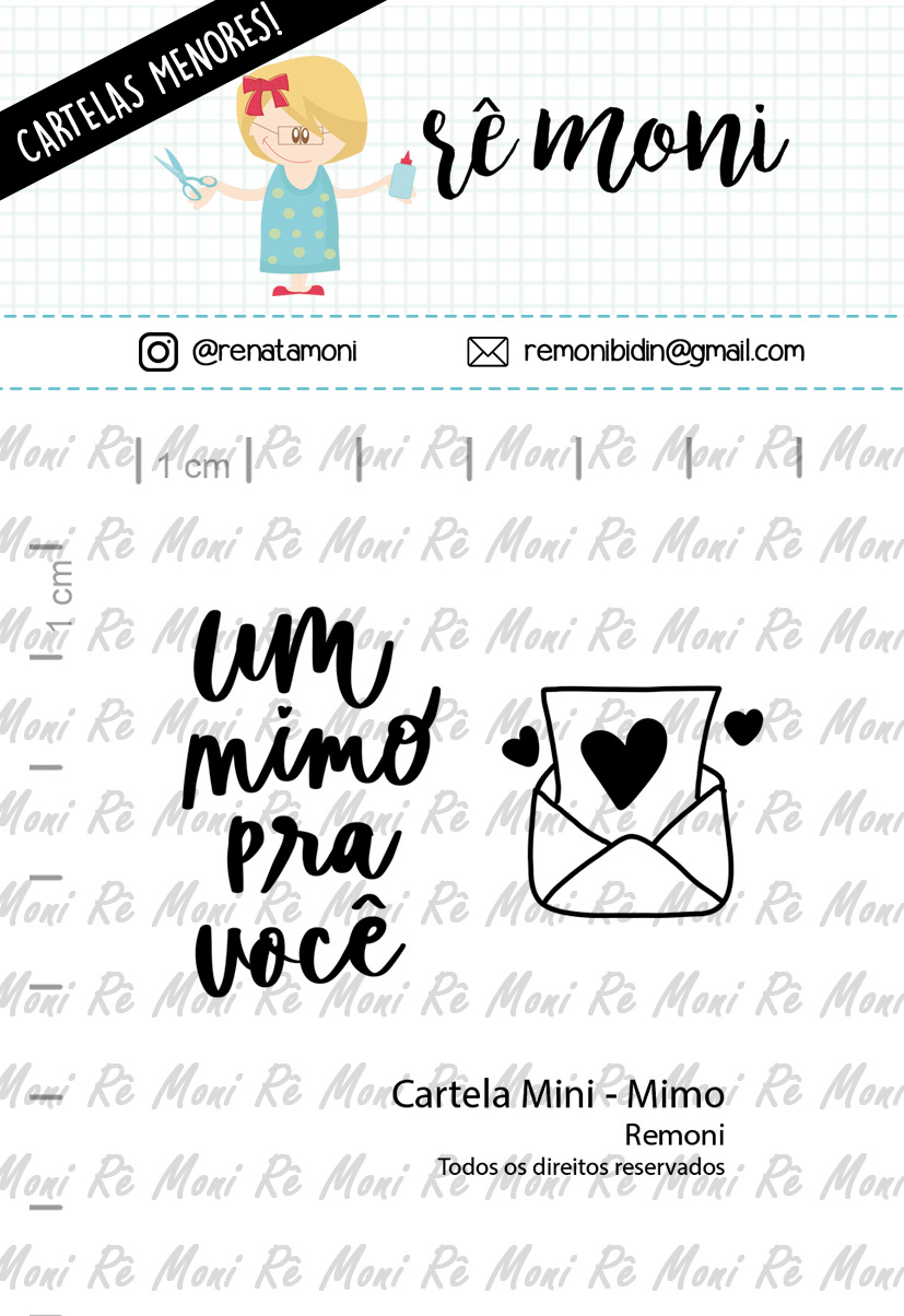 Cartela de Carimbos Mini - "Mimo" - Remoni - Lilipop carimbos