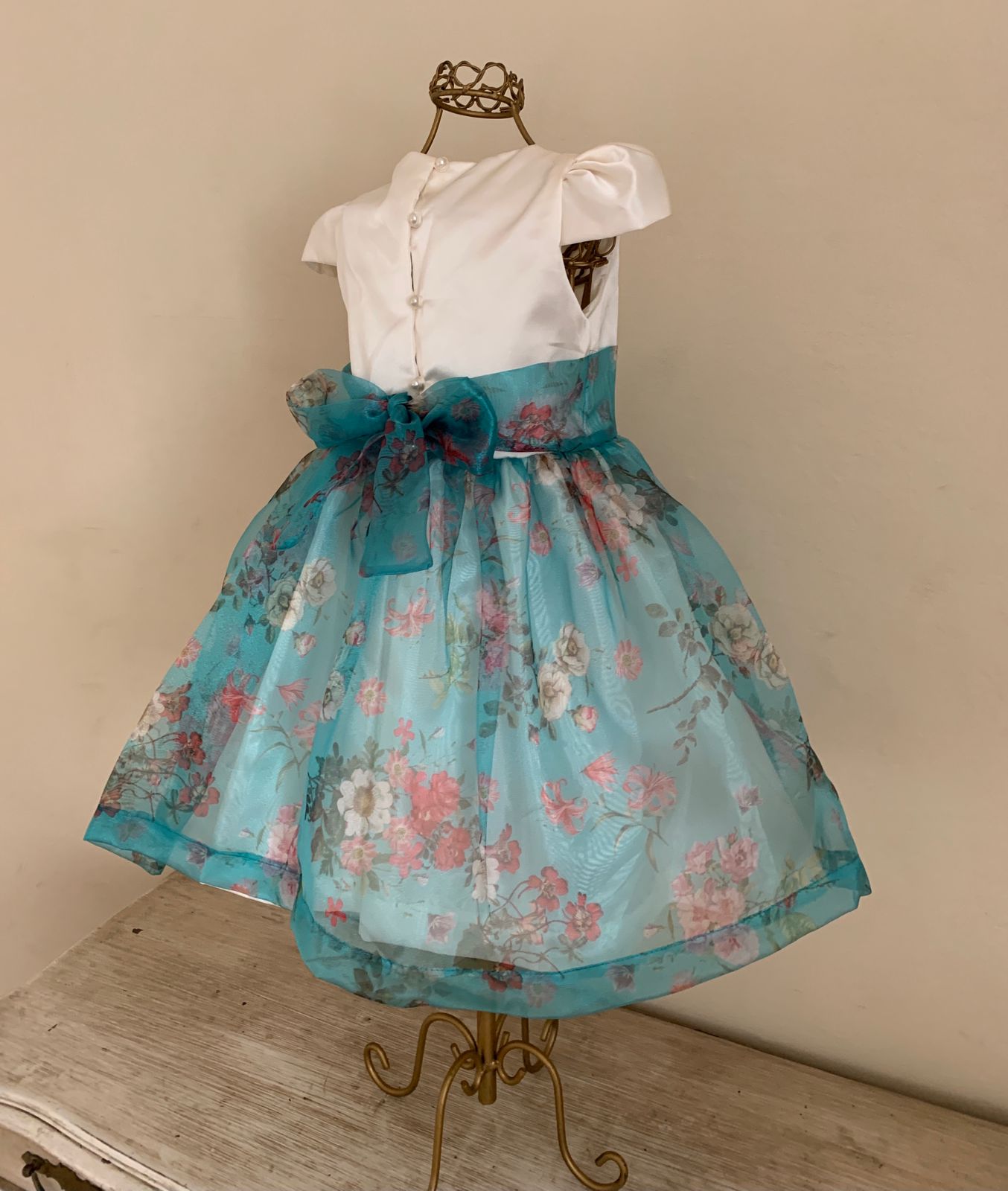 Vestido Infantil floral - 2 Anos Nina Baunilha