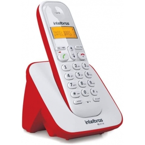 Telefone Sem Fio Intelbras Digital ID (Branco e Vermelho) Chamadas- TS 3110