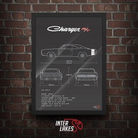 QUADRO/POSTER DODGE CHARGER RT 69