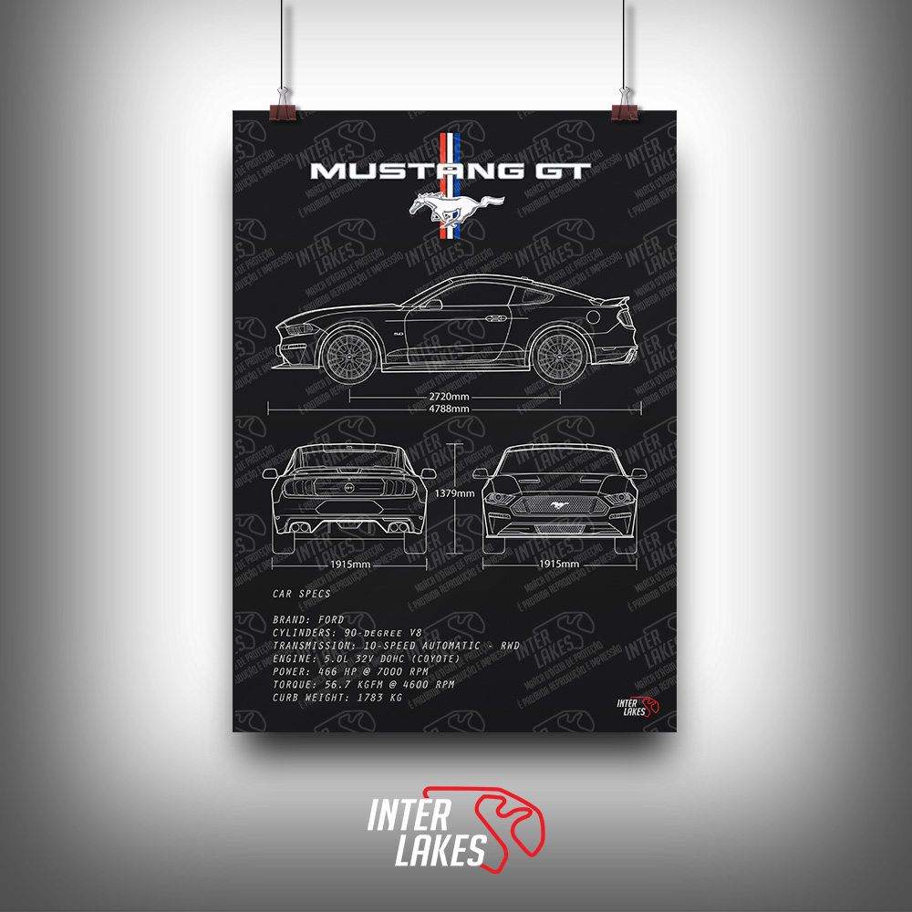 QUADRO/POSTER FORD MUSTANG GT 2018