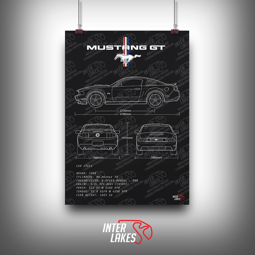 QUADRO/POSTER FORD MUSTANG GT PREMIUM 2012