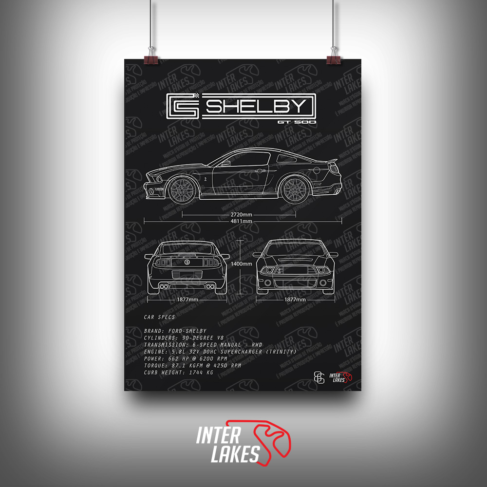QUADRO/POSTER FORD MUSTANG SHELBY GT500 2014