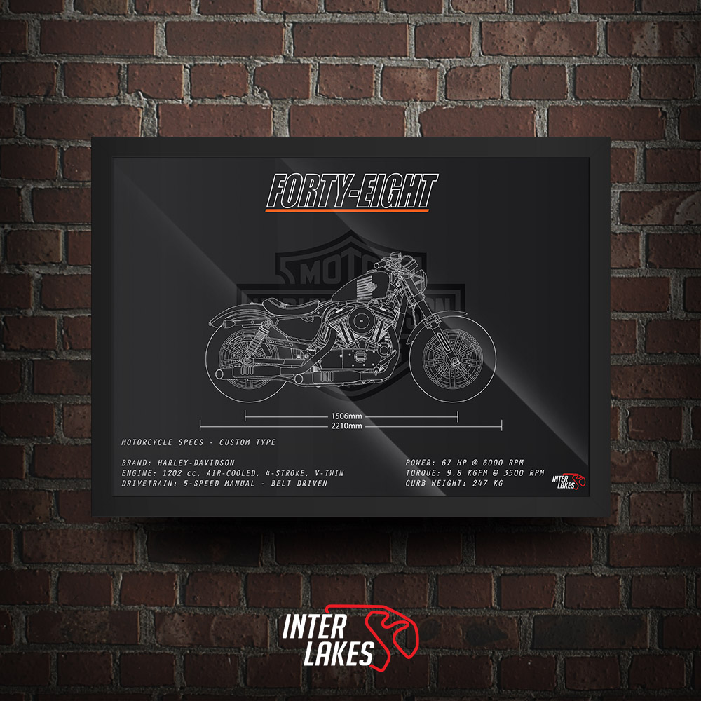 QUADRO/POSTER HARLEY-DAVIDSON FORTY EIGHT 2017